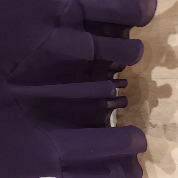 R & M Richards Petite Purple Sleeveless Beaded Bodice Fully Lined Dress Size 10P - Picture 4 of 11